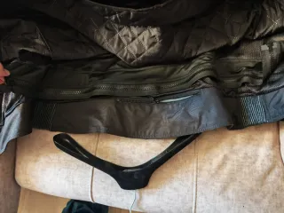 Chaqueta de cuero para moto talla grande