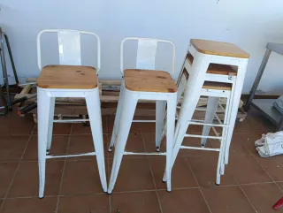 Taburetes de bar madera y metal