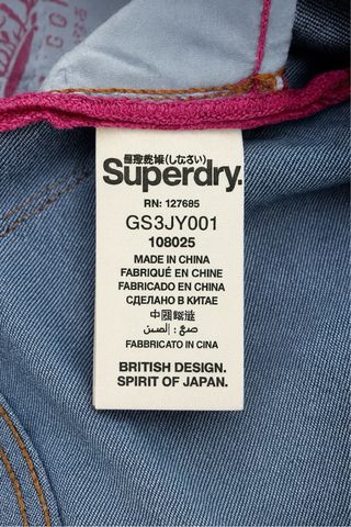 Con etiqueta Superdry Vaquero Mujer Azul T. XS