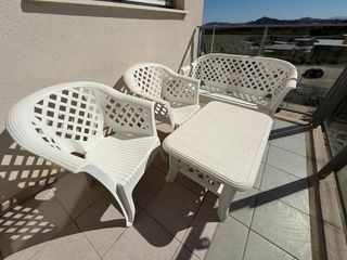 Conjunto de Muebles de Jardín Blanco
