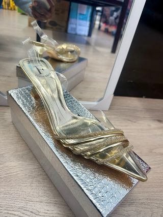 Scarpe donna argento, nero, gold e nude con strass