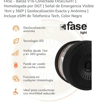 Baliza EmergenciaV16 Fase light