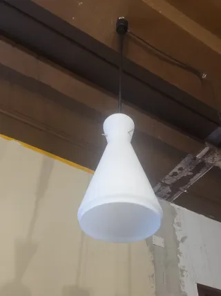 Lampada sospensione anni'50 opalino Stilnovo