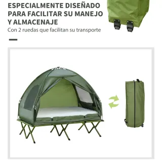 Cama Camping Doble Plegable con Tienda