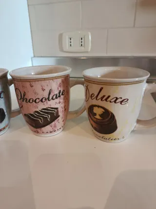 Set 4 Tazze Mug Cioccolato