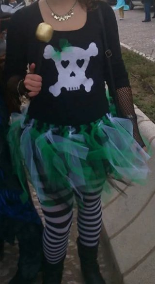 Disfraz roquera Calavera Tutu Talla Única adulto