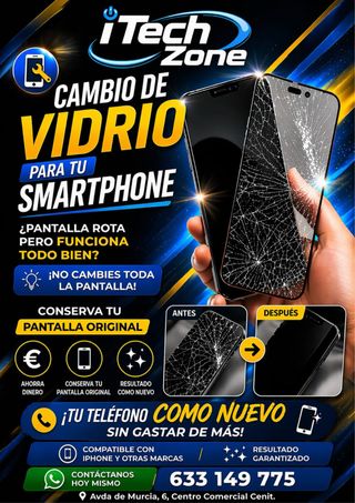 Cambio de vidrio para tu Iphone u smartphone !SOLO