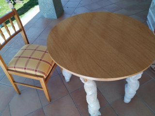CHOLLO!! Mesa mad.maciza + 6 Sillas + regalo muebl