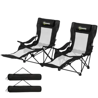 2 Sillas Camping Reclinables Plegables