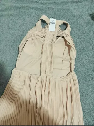 Vestido fiesta beige talla XL