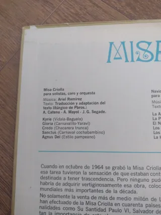 Vinilo Misa Criolla Ariel Ramirez