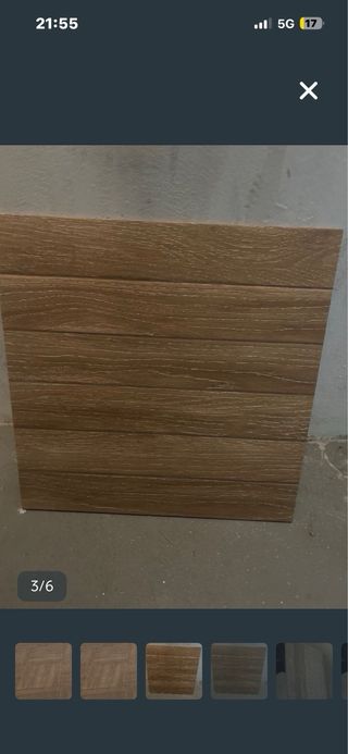 Suelo porcelánico imitación roble 45x45 pieza5€