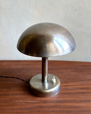 Lampada fungo Bauhaus anni '30 ottone