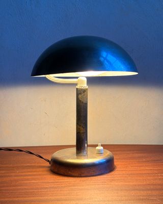 Lampada fungo Bauhaus anni '30 ottone