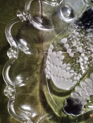 Fuente de vidrio Gallina Multicolor