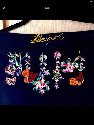 Gonna Desigual nera floreale tg.48