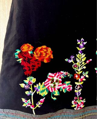 Gonna Desigual nera floreale tg.48