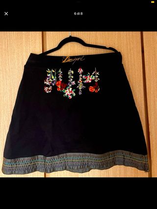 Gonna Desigual nera floreale tg.48