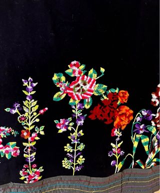 Gonna Desigual nera floreale tg.48