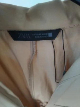 Vestido/Camisa Zara Beige Talla M