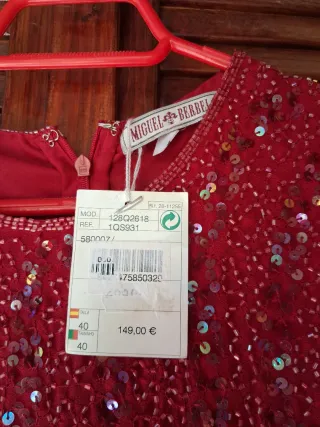 Vestido lentejuelas Miguel Berbel sin estrenar