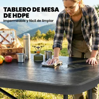 Conjunto Mesa y Sillas Camping Plegables