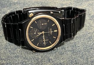 Orologio Seiko Chronograph Uomo Nero Oro