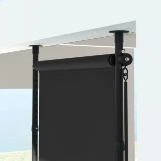 Toldo lateral exterior negro