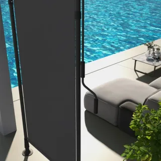 Toldo lateral exterior negro