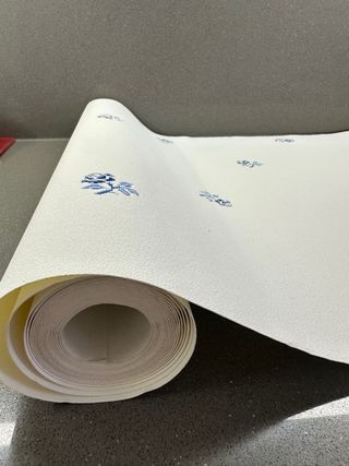 Papel pintado floral azul