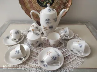 Servizio caffè 6 tazze in porcellana x 6