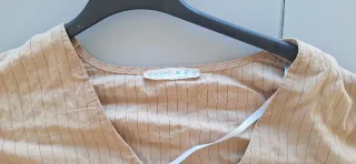 Vestido túnica beige talla única