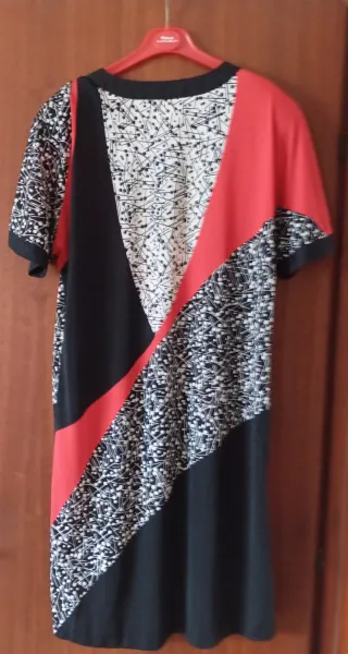 Abito elegante donna "ELLE" misto seta tg. 52