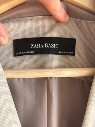 Chaqueta Zara Talla S Beige