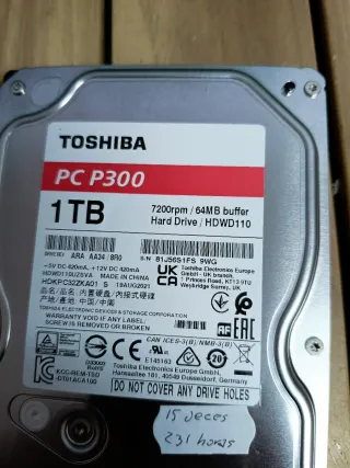 Disco Duro Toshiba P300 3.5" 1TB 7200RPM SATA 3