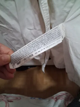 Chaqueta Zara Blanca Talla L Hombre,hay q planchar