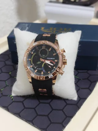 Reloj FOXBOX Hombre Negro y Dorado