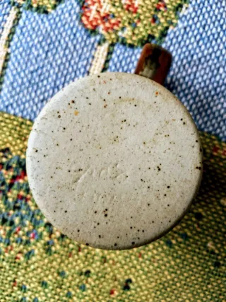 Juego 6 Tazas Café Cerámica Vintage Marrón