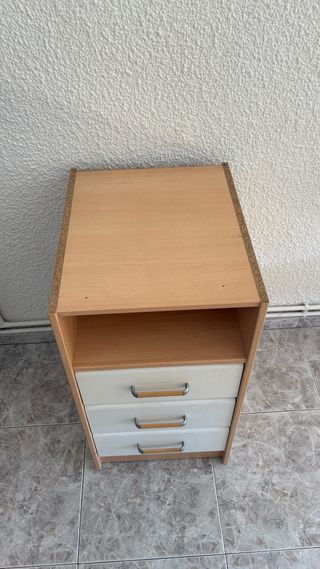 Cómoda/Cajonera Madera y Blanco