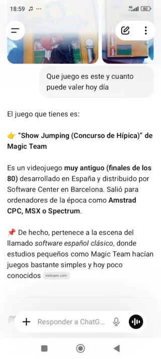 Juego Spectrum 48K Gran Premio Show Jumping