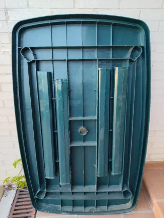 Mesa y 4 Sillas Jardín Plástico Verde