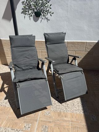 Tumbonas de exterior en color gris