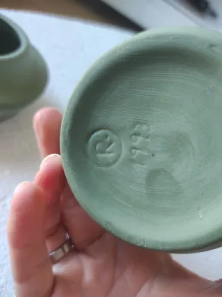 2 piccoli vasi in ceramica di R. 1993