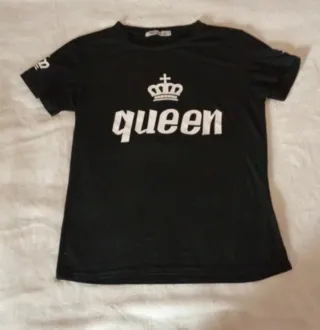 Camiseta Queen Negra Talla M Mujer
