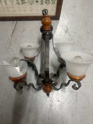 REGALO Lámpara de techo madera y metal