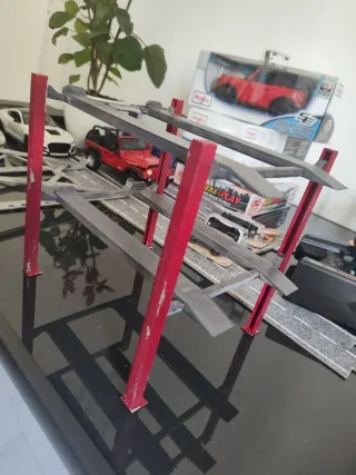 Diorama elevador coche 1/18