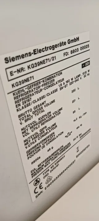 NEVERA COMBI SIEMENS NO FROST A+200X60X63