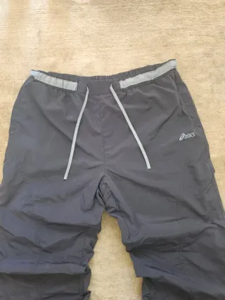 Vintage Black Aesthetic Trackpant Asics Baggy Y2K