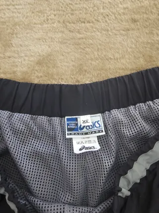 Vintage Black Aesthetic Trackpant Asics Baggy Y2K