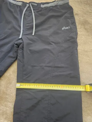 Vintage Black Aesthetic Trackpant Asics Baggy Y2K